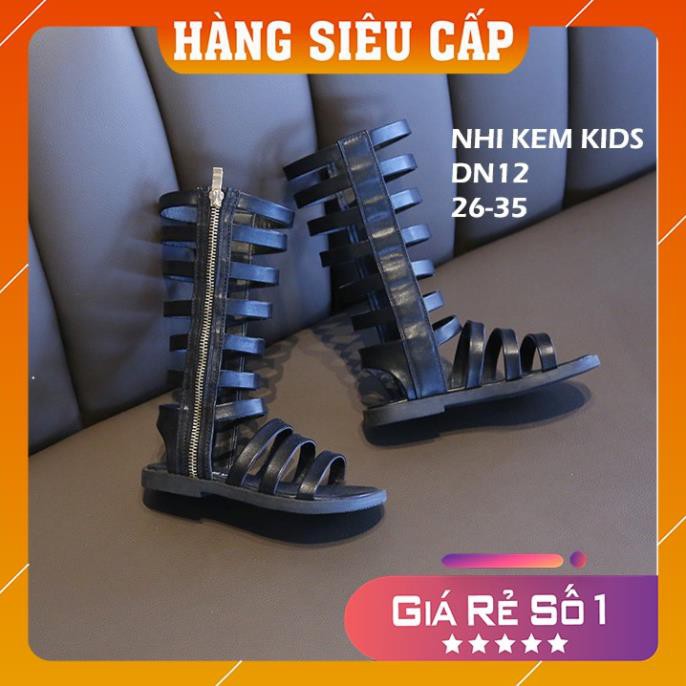 [ FREESHIP- HÀNG CAO CẤP ] DN12, Sandan chiến binh cao cổ bé gái, hàng cao cấp loại một, full hộp, da mềm.