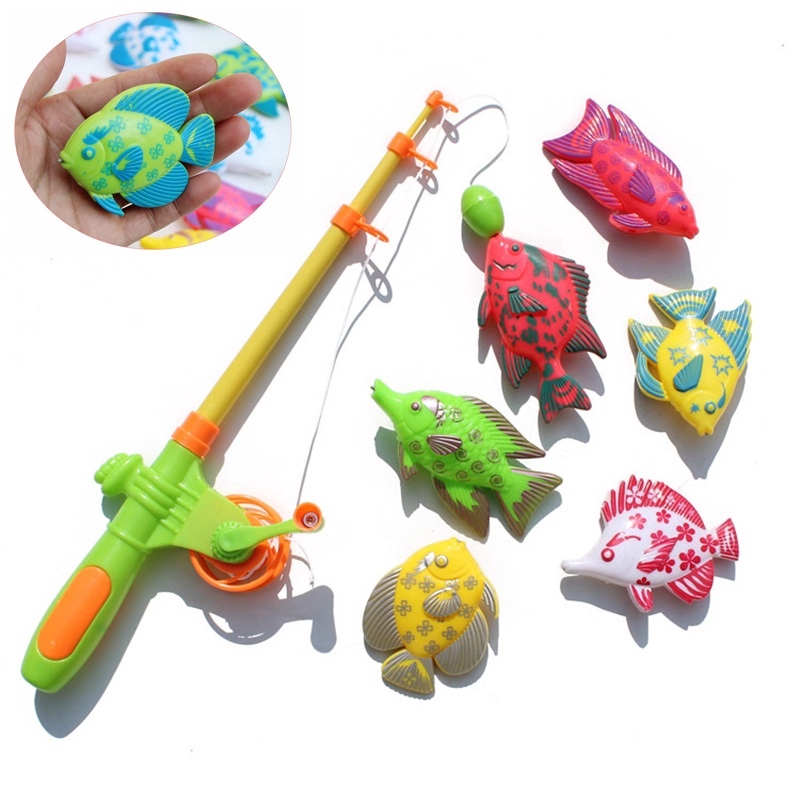 Bộ Đồ Chơi Câu Cá 3d Nam Châm 7 Món Cho Bé 1 / 6 Tuổi