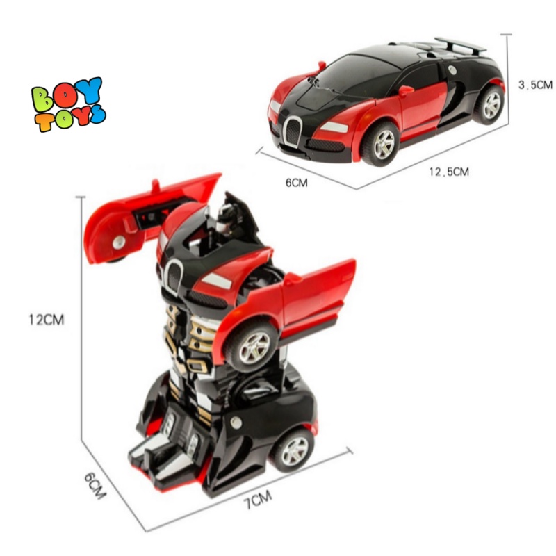 Đồ chơi xe ô tô mini biến hình Robot 2 trong 1, tự động tránh vật cản