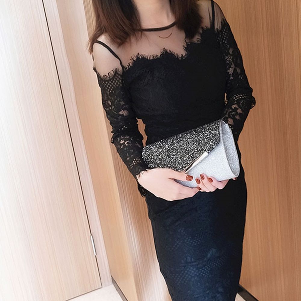 Bóp tiền chuyên dụng đi đám cưới tiệc tối sang trọng kèm dây đeo vai kiểu dáng quả trứng độc đáo