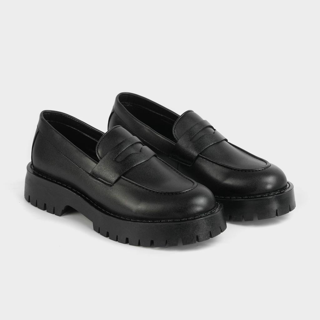 Penny Loafer Đế Chunky Cao 5cm - Giày Da Dáng Loafer Nam Nữ - Đức Linh GDA059
