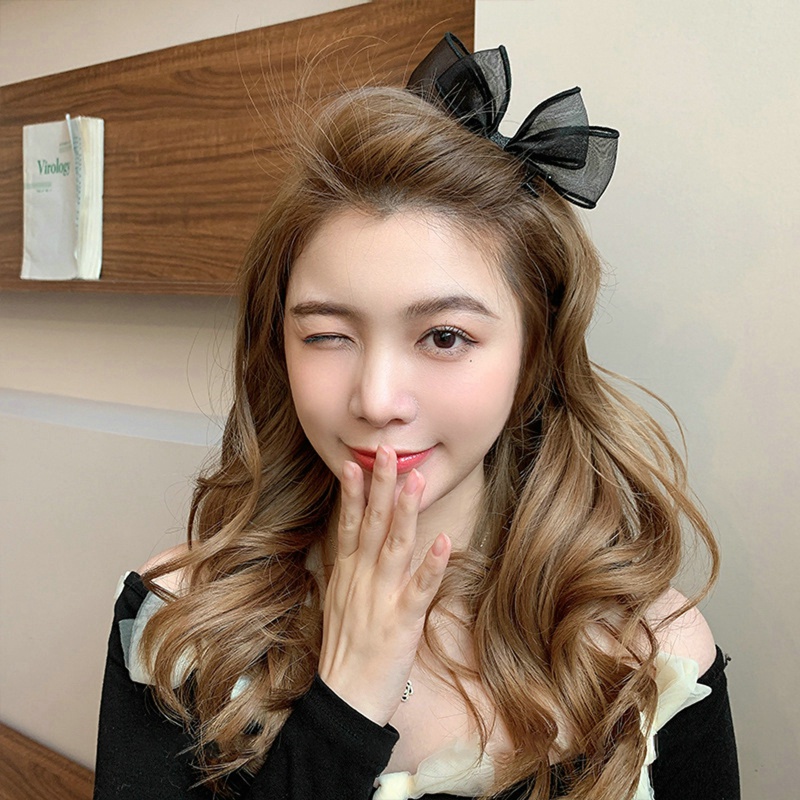Kẹp Tóc Nơ Lưới Thời Trang Hàn Quốc Ngọt Ngào Cho Nữ
