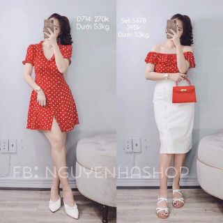 Váy chấm bi chất lượng cao dễ thương