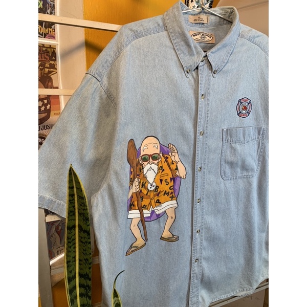 ❗️100% ❗Ảnh Thật, Sơ mi jean tay lỡ form rộng, áo jean custom/ Bum2hand