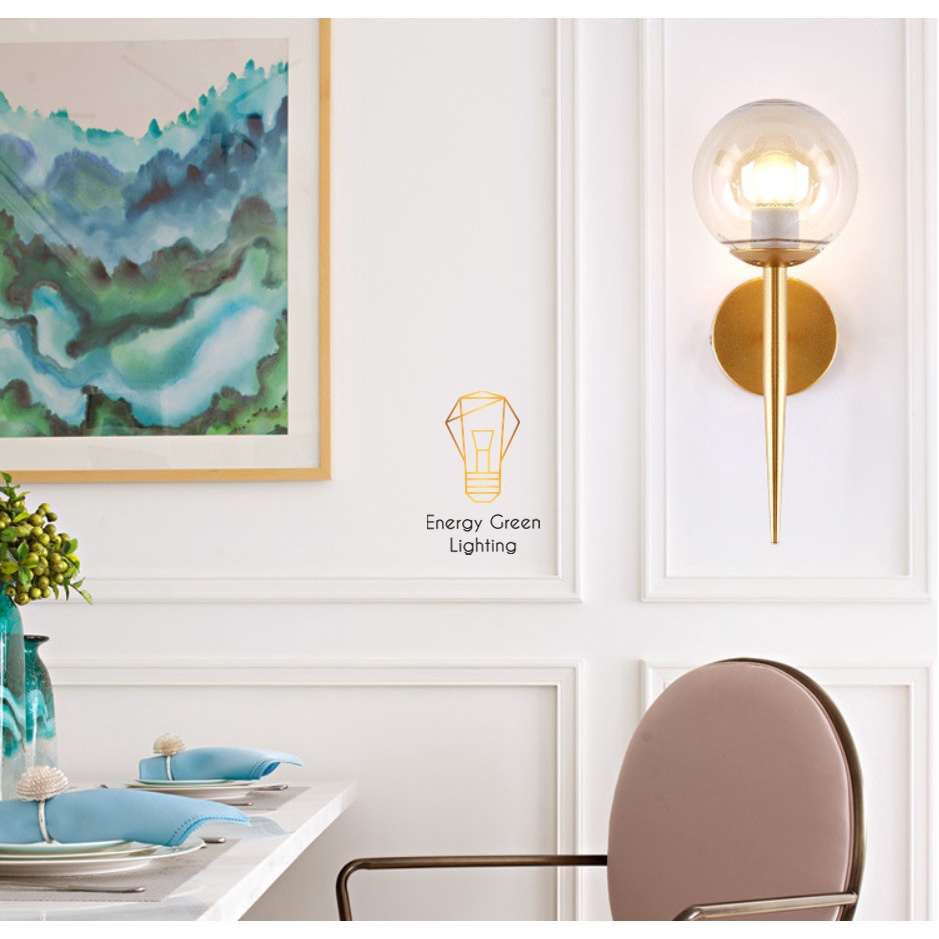 Đèn Treo Tường Mặt Trăng Energy Green Lighting 6017 Thân Vàng - Kiểu Dáng Sang Trọng - Bảo Hành 12 Tháng