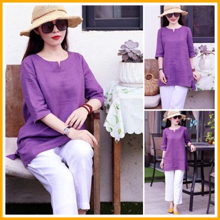 Bộ đồ linen mùa hè, chất vải linen bột thấm hút mồ hôi thoáng mát đủ size S đến XL 44 - 63kg