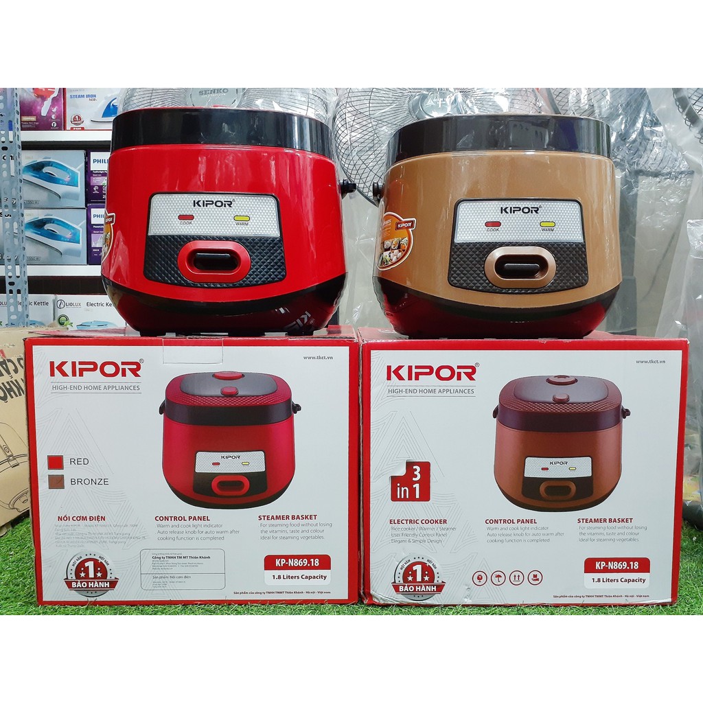 Nồi cơm điện Kipor, model cao cấp KP-N8518 và KP-N869.18, loại 1.8L, 700W, BH 12 tháng | BigBuy360 - bigbuy360.vn