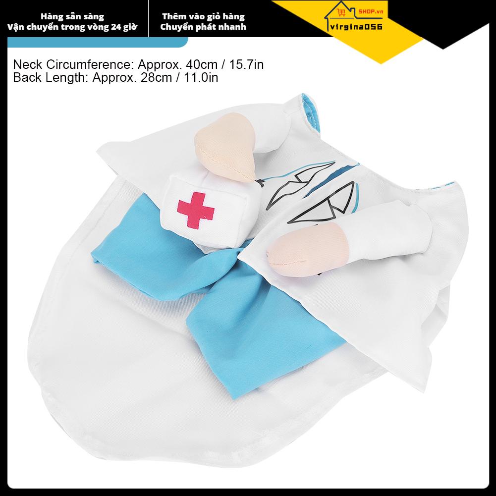 Virgina056 Mini Dễ thương Hài hước Quần áo cho mèo Bác sĩ Bộ đồ Mặc quần Trang phục Đồ dùng thú cưng
