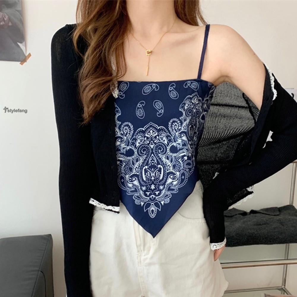 Áo Crop Top Hai Dây Bằng Vải Satin Thời Trang Dành Cho Nữ | BigBuy360 - bigbuy360.vn