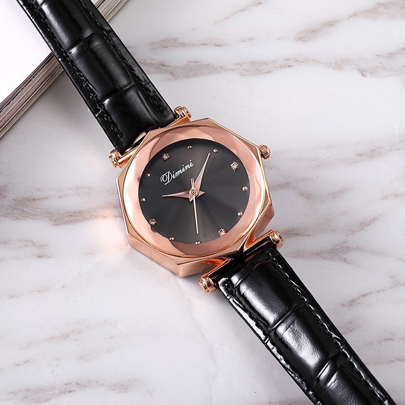 Đồng Hồ Nữ DIMINI 2088 Mặt 3D Mặt Bát Giác Dây Da Bóng Trẻ Trung Thời Trang | BigBuy360 - bigbuy360.vn
