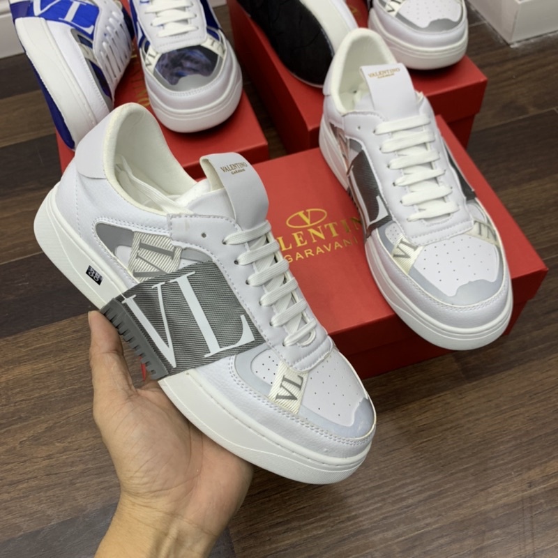 Giầy Sneaker Chun ngang chữ nổi kèm hộp - Giầy thể thao nam cực chất kèm ảnh video thật