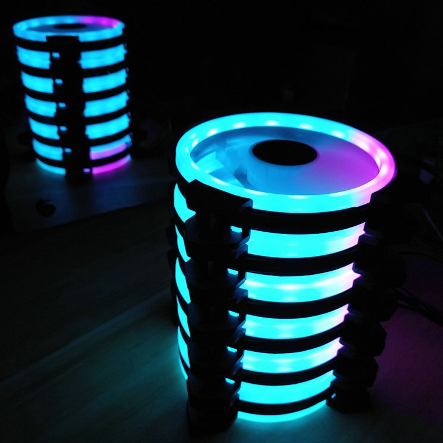 Quạt Tản Nhiệt, Fan Case Coolmoon K2 LED Auto RGB - Sử Dụng Nguồn 4Pin