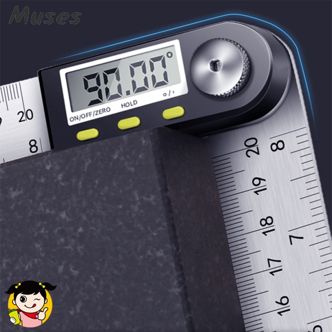 Thước Đo Góc Kỹ Thuật Số Bằng Thép Không Gỉ Với Màn Hình Lcd Cho Chế Tác Gỗ