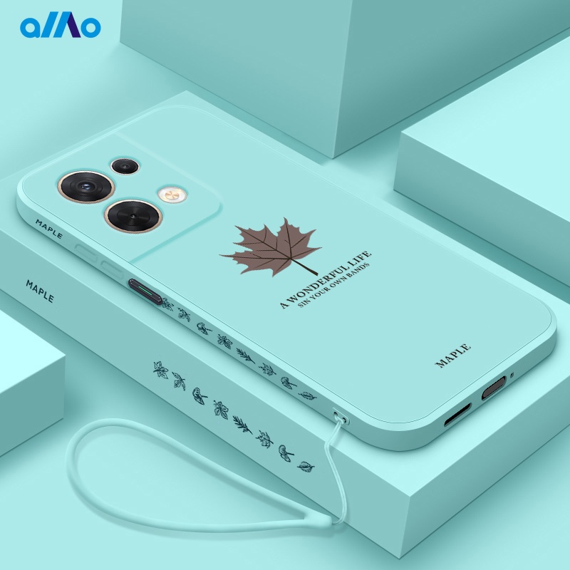 Ốp Điện Thoại Chống Sốc Họa Tiết Lá Phong Hoạt Hình Cho OPPO Reno8 Pro 4G Reno8 Z 5G A77 4G