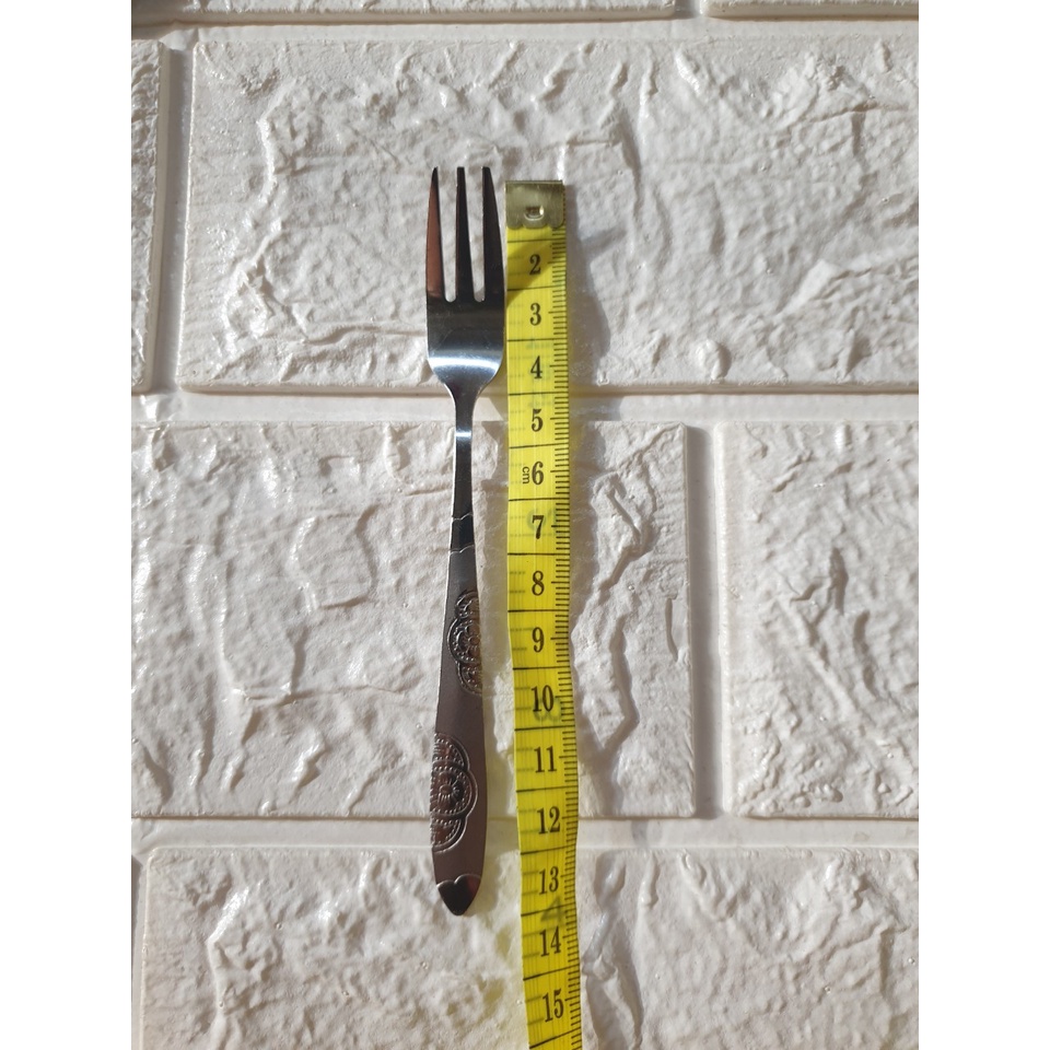 Bộ 10c Dĩa Inox Cán Hoa Kt 13x1.5cm (ảnh thật)