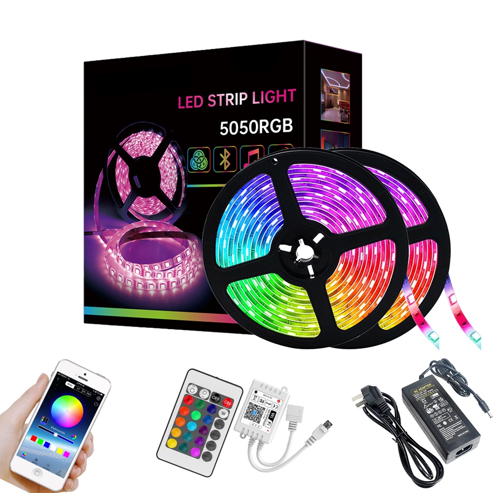 Đèn led Tiktok 5m aRGB 16 triệu màu điều khiển bằng điện thoại, Đèn led 16 Triệu Màu, Đèn Nháy Theo Nhạc, Led Đổi Màu