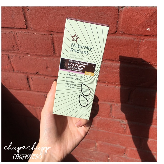 (Kèm khăn) Tẩy trang khăn nóng Superdrug Naturally Radiant Hot Cloth Cleanser 150ml | BigBuy360 - bigbuy360.vn