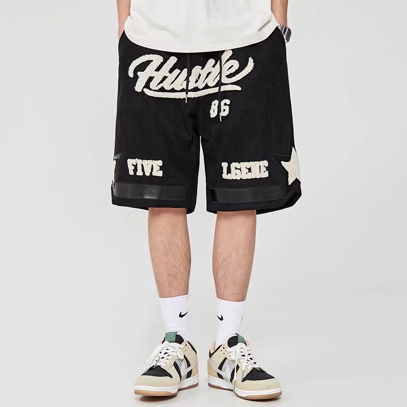Quần Short Dáng Suông In Chữ Phong Cách Thời Trang Đường Phố Mỹ Dành Cho Nam Và Nữ 2022