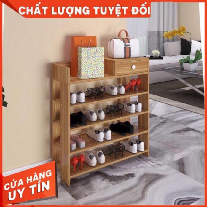 Tủ giày gỗ - Kệ giày 5 tầng,Kệ được thiết kế 5 tầng để giày dép và 1 ngăn kéo tủ đồ cá nhân