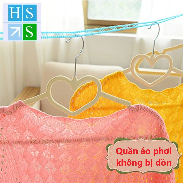 Combo 05 Dây phơi quần áo chịu lực thông minh chống dồn (Dài 5m, Mầu giao ngẫu nhiên)