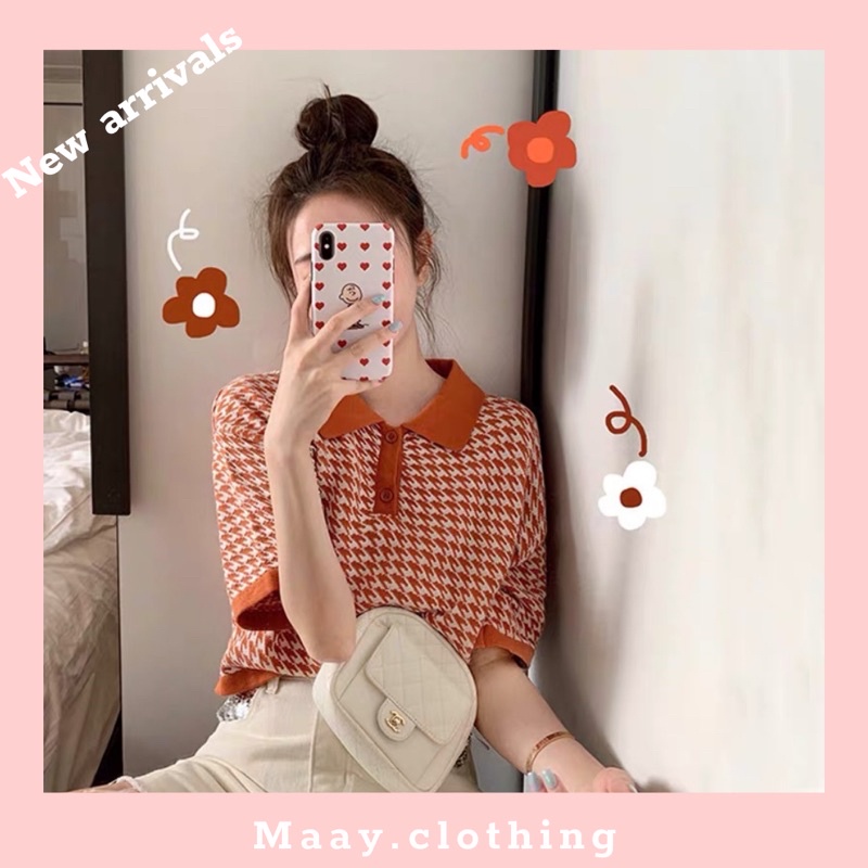 [SẴN] Áo croptop nữ Polo ngắn tay phong cách Ulzzang | BigBuy360 - bigbuy360.vn