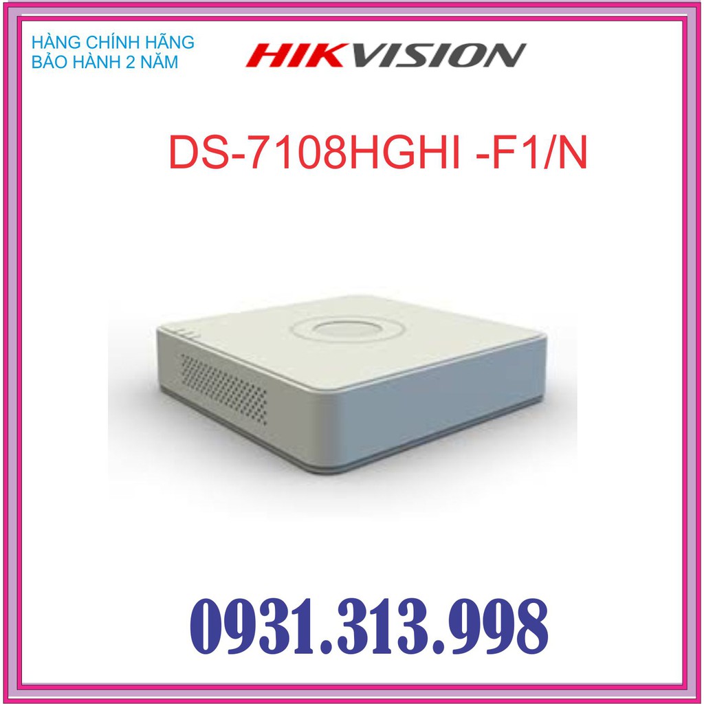 Đầu Ghi Hình HD-TVI 8 Kênh HIKVISION DS-7108HGHI-F1/N(S)