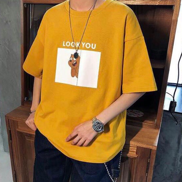 Áo thun tay lỡ form rộng - phông nam nữ cotton oversize - T shirt Gấu look you - 2N Unisex | BigBuy360 - bigbuy360.vn