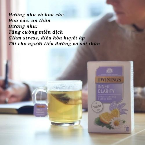 Set lẻ 4 gói trà túi lọc Twinings thảo mộc sức khỏe và trà xanh, trà trái cây các vị (hàng Anh chính hãng)