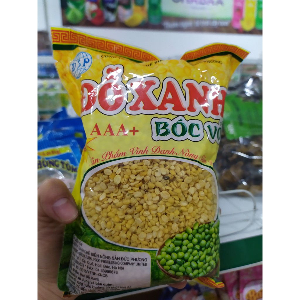 Đậu xanh bóc vỏ gói 500g