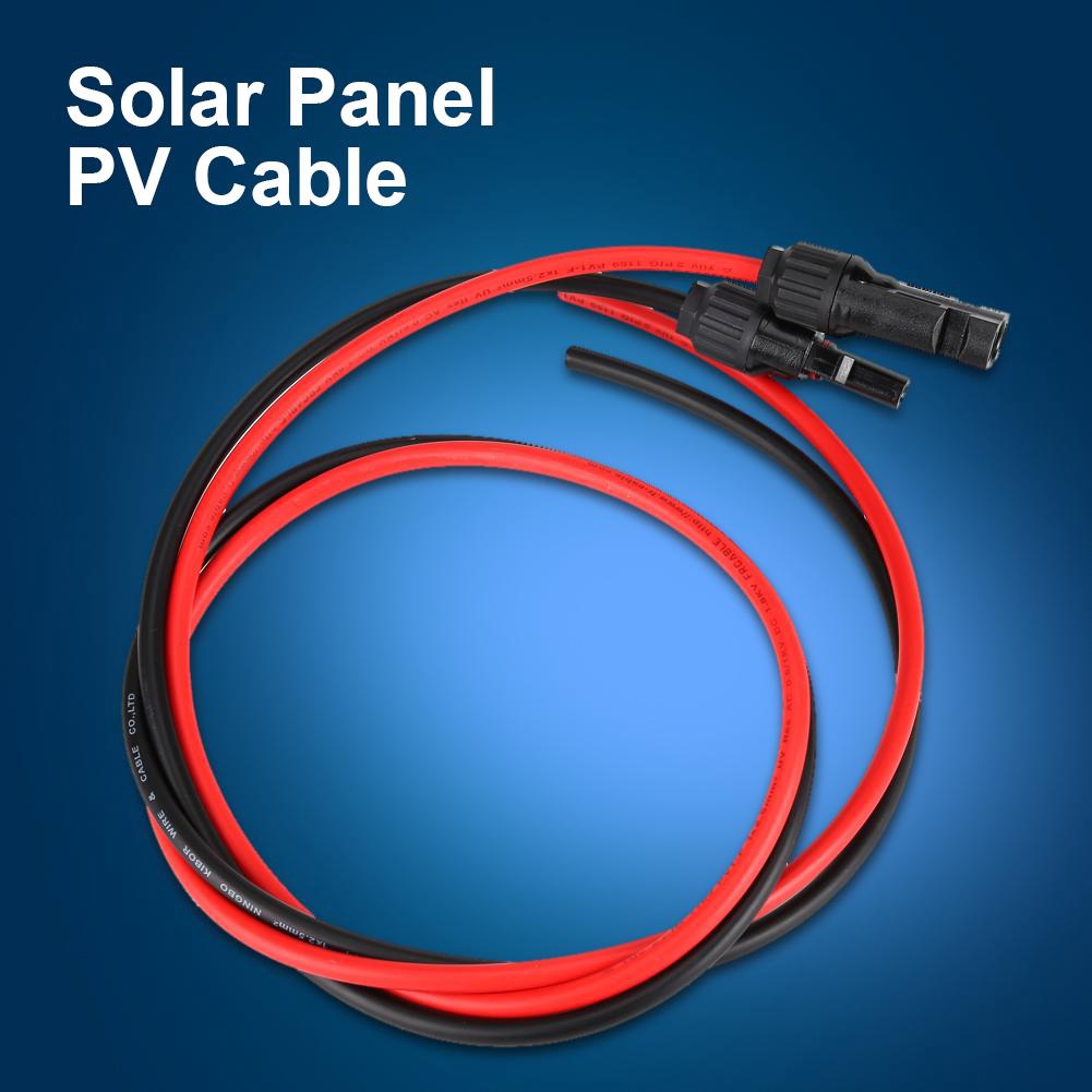 Bộ 2 Cặp Dây Kết Nối PV MC4 Male Năng Lượng Mặt Trời 5mm Màu Đỏ Đen