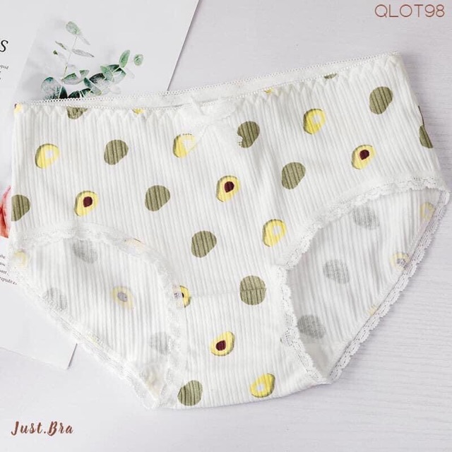 Set 10 quần lót cotton hình quả bơ