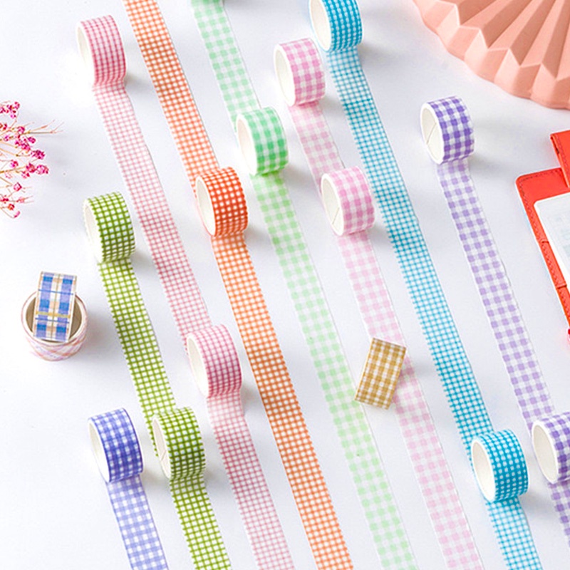(Hàng Mới Về) Set 4 Cuộn Băng Keo Washi Màu Sắc Tự Nhiên Phong Cách Vintage Trang Trí Mặt Nạ Diy