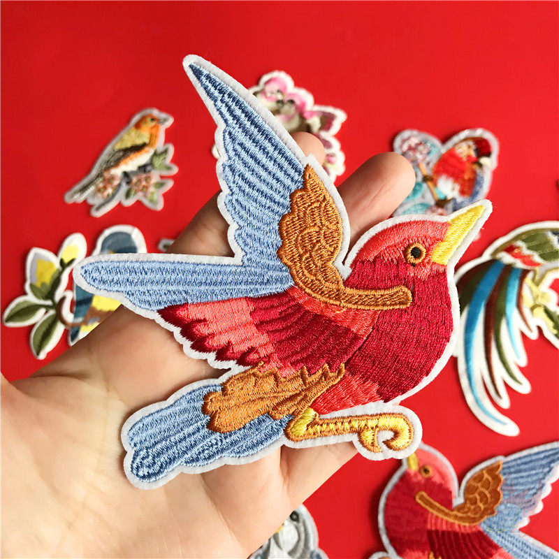 ☸ Stray Birds Series 01 Iron-on Patch ☸ 1Pc Parrot Magpie DIY Sew on Iron on Badges Patches（M - 06348）