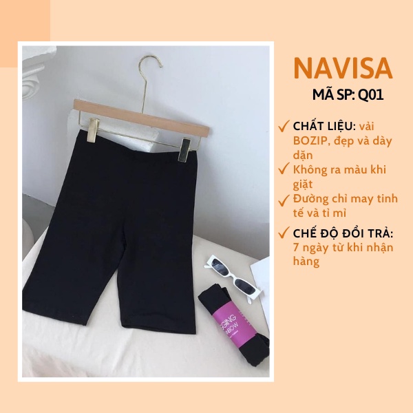 Quần legging nữ lửng cạp cao bigsize nâng mông - quần legging ngố cạp chun mùa hè giá rẻ NAVISA Q01 | BigBuy360 - bigbuy360.vn