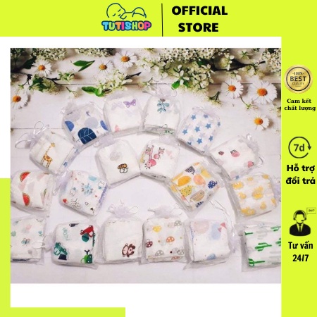 Khăn sữa aden túi 10 chiếc kt 30x30 hàng đẹp cao cấp.