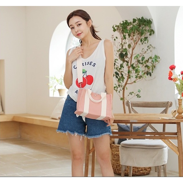Túi tote mini canvas Eco Bag S278 hãng From Heaven Hàn Quốc