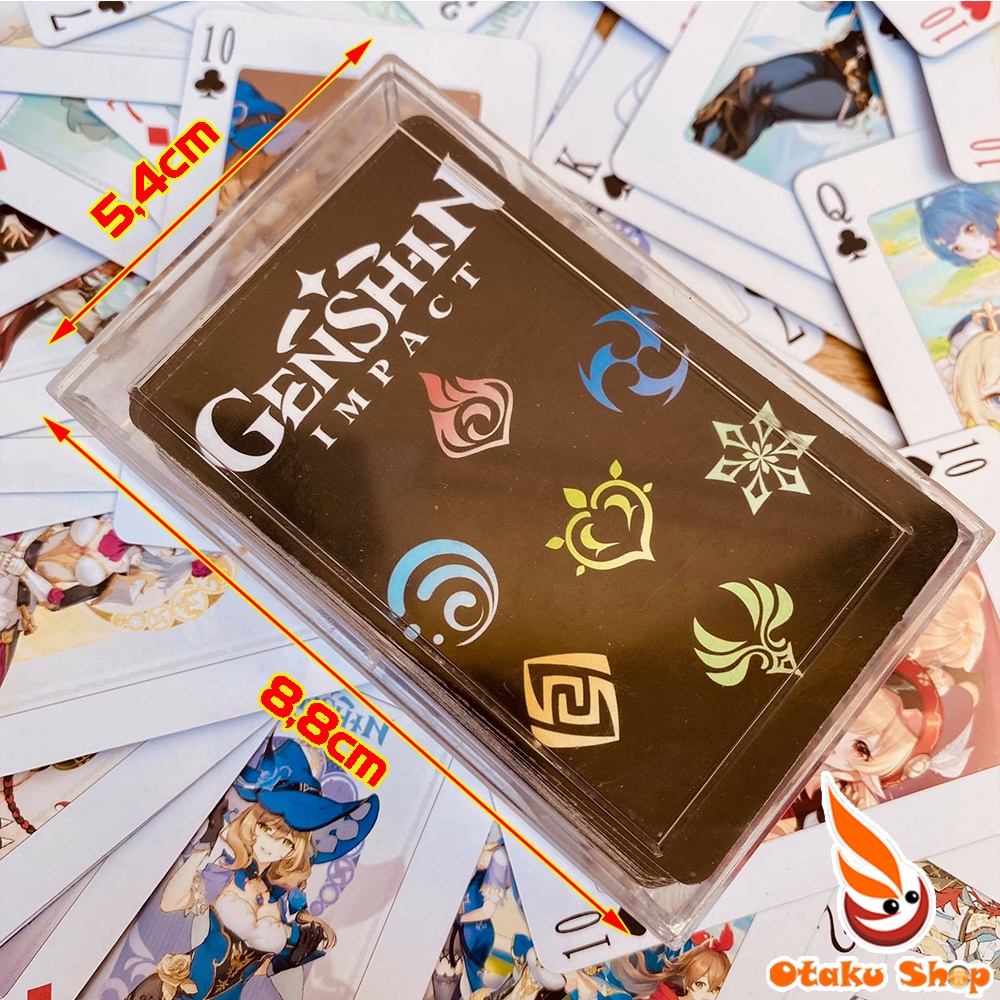 Bài tây Game Genshin Impact dùng chơi bài Poker, tú lơ khơ boardgame chuyên dành cho Otaku