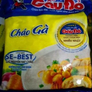 CHÁO GẤU ĐỎ  GÀ ĂN LIỀN GÓI  50G  NGON NHƯ CHÁO MẸ NẤU