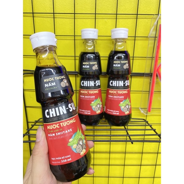 Nước tương nấm Shitake Chinsu chai 330ml