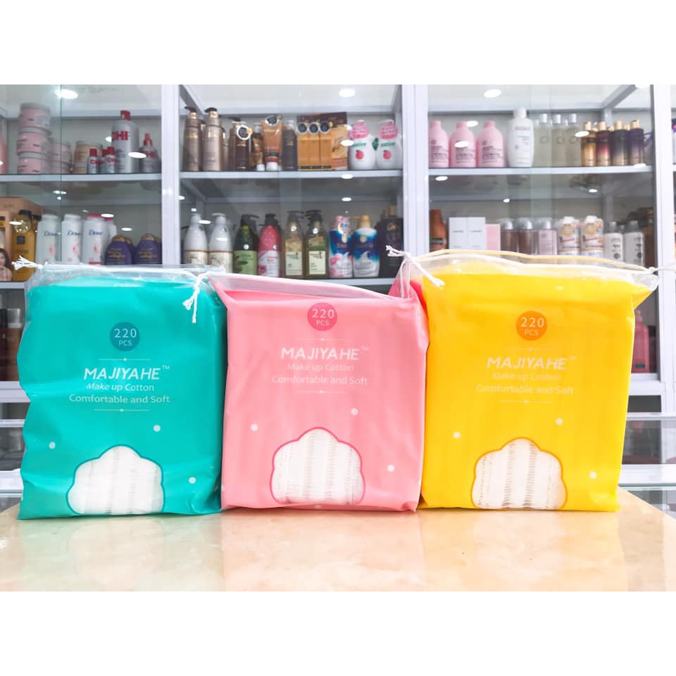 Bông tẩy trang vuông Majiyahe Make Up Cotton 200 miếng mềm mại