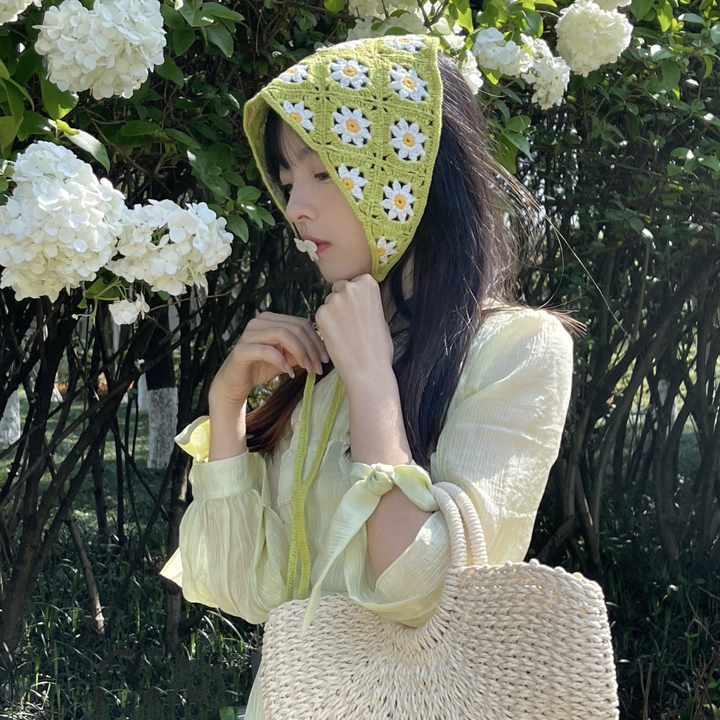 Khăn Choàng Cổ Hình Hoa Phong Cách Hàn Quốc Ngọt Ngào
