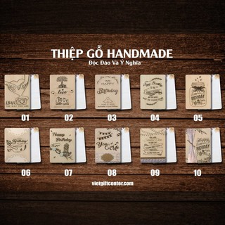 Thiệp Gỗ Handmade Chúc Mừng Sinh Nhật, Noel, 8/3 Đẹp