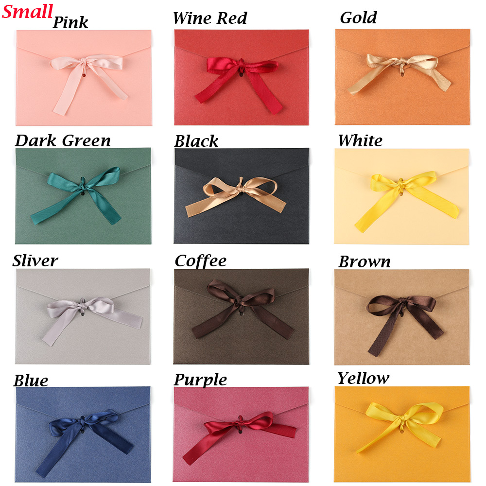 MELODG 10 Pcs/ Set Wedding Invited Multicolor Retro Creative Bow Envelope