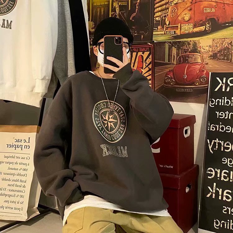 Áo Hoodie Tay Dài Dáng Rộng Thời Trang Cho Nam (Size M-5Xl)