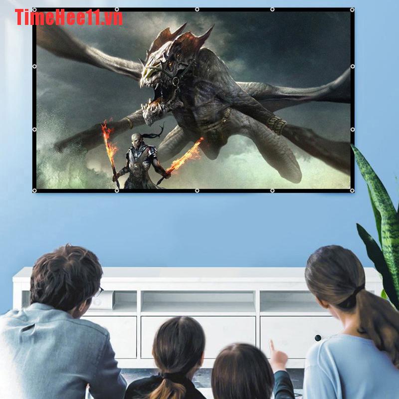 Màn Hình Máy Chiếu Vải Phản Quang 16: 9 100 / 120 / 150 Inch Timehee11