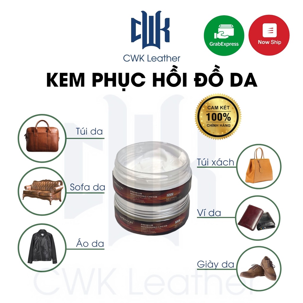 [Chính Hãng] Kem phục hồi đồ da Woodson dùng cho áo da, túi, ví, giày da, ghế da