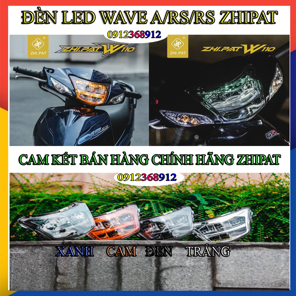 HỆ THỐNG ĐÈN PHA LED 2 TẦNG XE WAVE RS, WAVE ANPHA 2017-2019 CHÍNH HÃNG ZHIPAT
