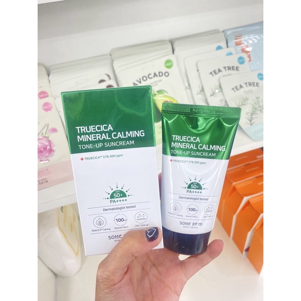 Kem Chống Nắng Some By Mi Truecica Mineral Calming Tone-up Suncream SPF50+ PA++++ Dành Cho Da Mụn 50ml