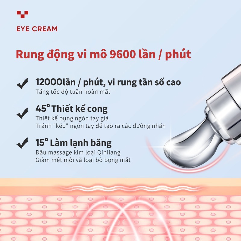 Kem BAIMISS tích hợp đầu lăn điện tử mát xa thư giãn cho mắt