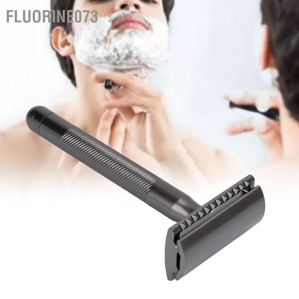 [Hàng Sẵn] Dao cạo hai cạnh An toàn Người đàn ông Trang chủ Salon Di động Kẽm Hợp kim đồng thau Xử lý râu Quà tặng sinh nhật 【MOMYKEEP】